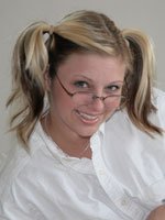 Nerdy Girl In Glasses Wears Pigtails And Reads Dirty Books In Bed To Get Herself Off Under Her White Lacey Panties